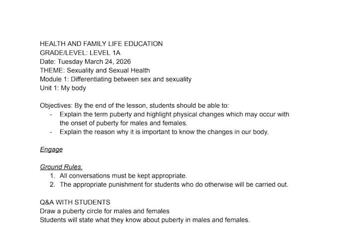 create lesson plans for all ages